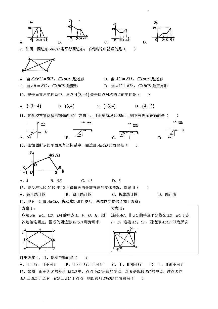 河北省唐山市遵化市2023-2024学年八年级下学期期末考试数学试卷(含答案)第2页