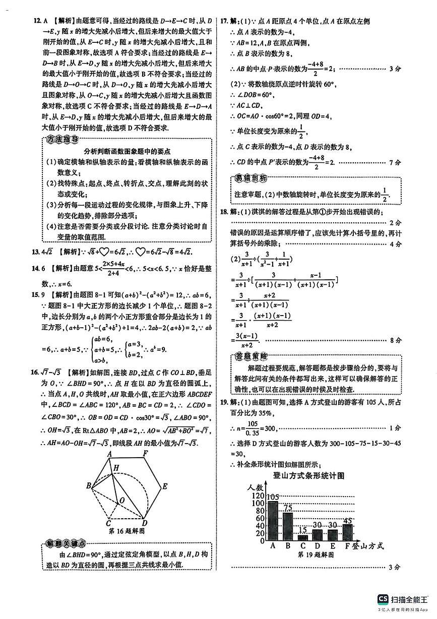 CamScanner 数学模拟答案第2页