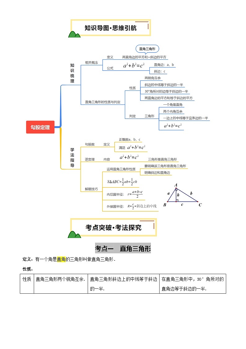 2025年中考数学专项复习第19讲 直角三角形(讲义，4考点+4命题点18种题型(含5种解题技巧))(原卷版)第3页