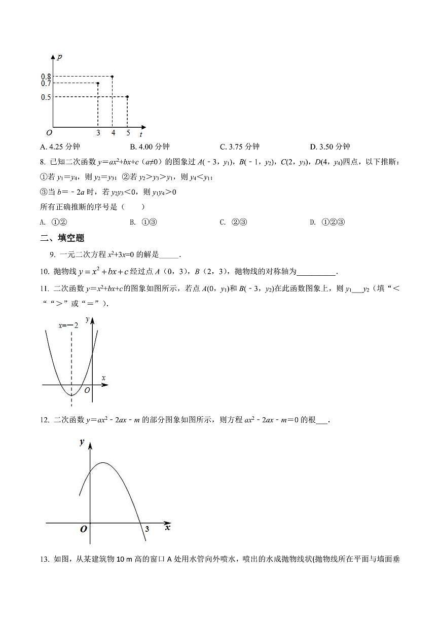 初三10月月考数学试卷-2021-2022北京市第十三中学分校试卷（含答案）第2页