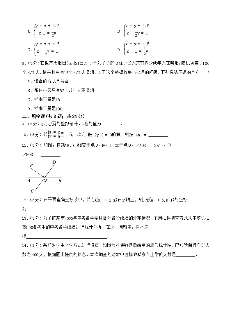 人教版（2024）七年级下册数学期末复习模拟试卷2（含答案）第2页