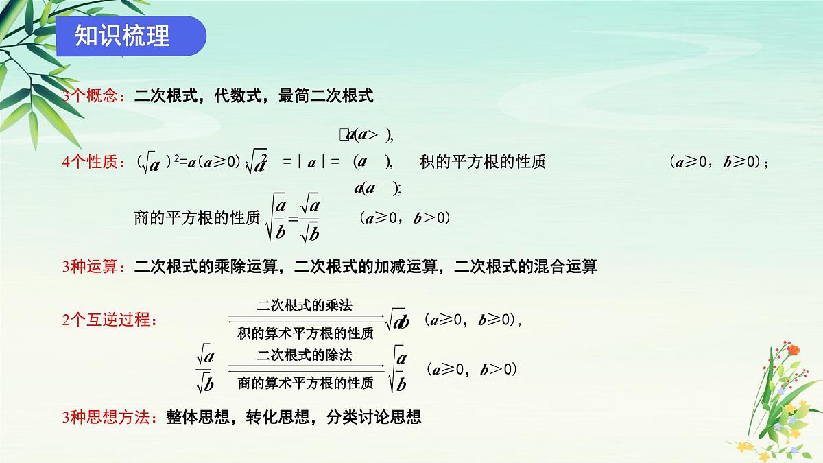 专题01二次根式-2025年春八年级数学下学期期末复习PPT课件（人教版）第4页