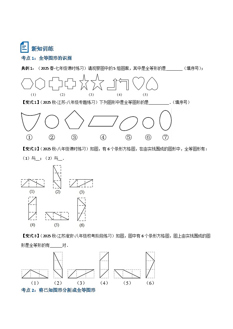 专题10 全等三角形的性质新知超前（原卷版）第2页