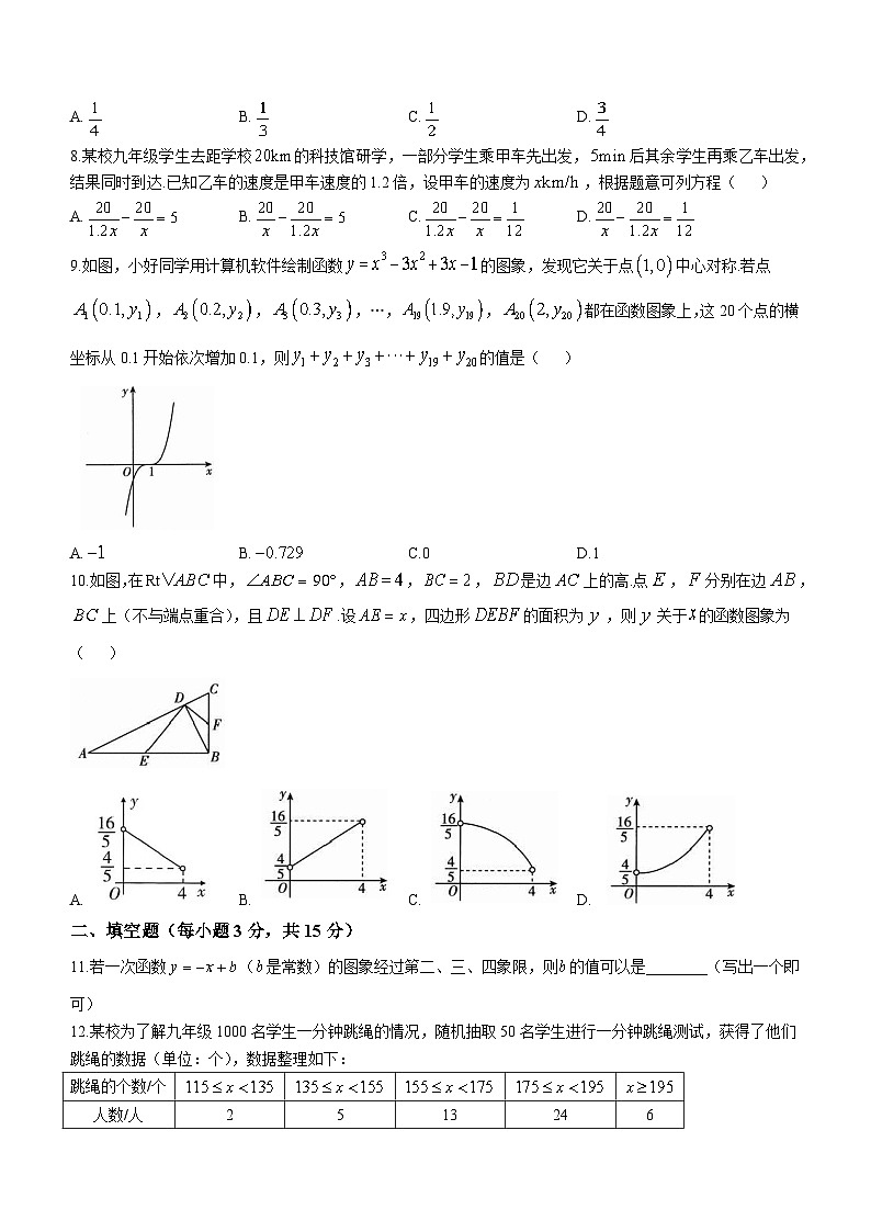 河南省许昌市2024-2025学年九年级下学期第三次联考数学试题试卷(含解析)第2页