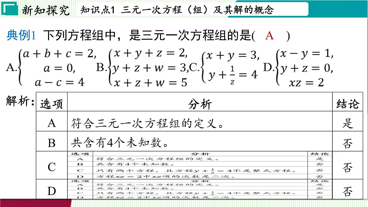 浙教版数学2024七年级下册 2.5 三元一次方程组及其解法（选学） PPT课件第6页