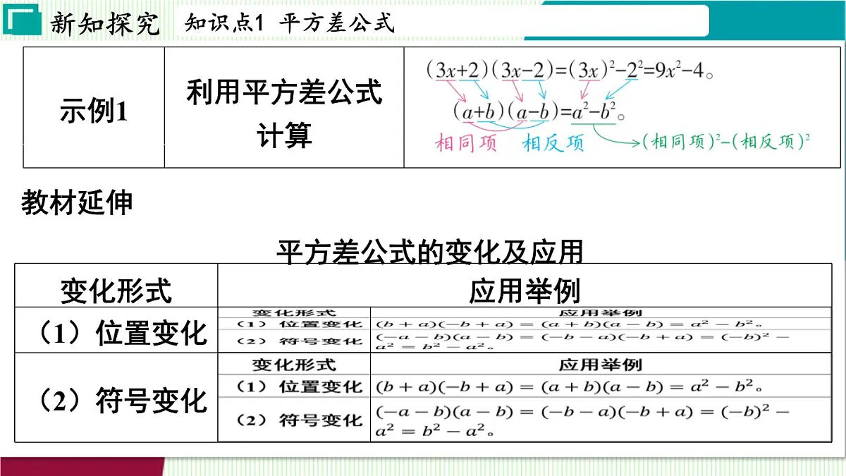 浙教版数学2024七年级下册 3.4 乘法公式 PPT课件第7页
