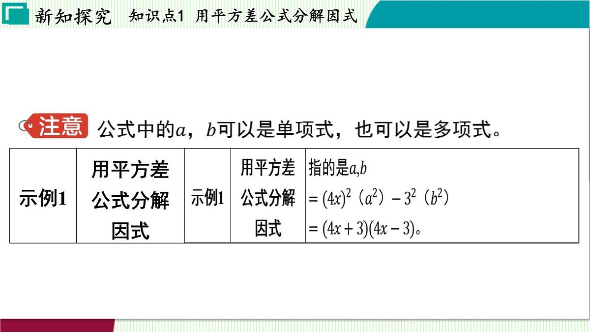 浙教版数学2024七年级下册 4.3 用乘法公式分解因式 PPT课件第5页