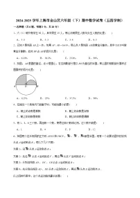 2024-2025学年上海市金山区六年级（下）期中数学试卷（五四学制）（含解析）
