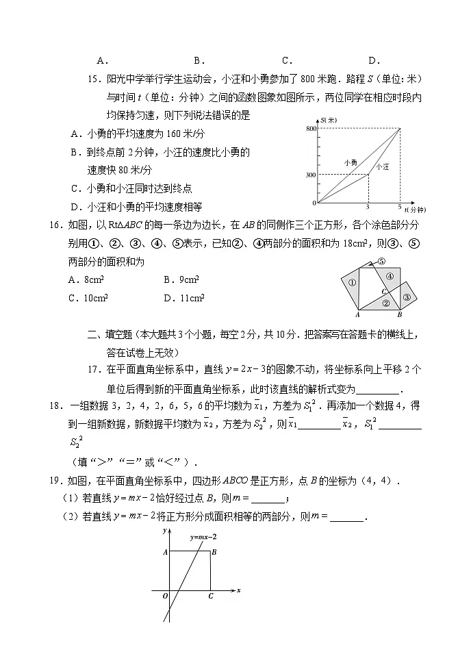河北省保定市高阳县2023-2024学年八年级下学期期末数学试题第3页