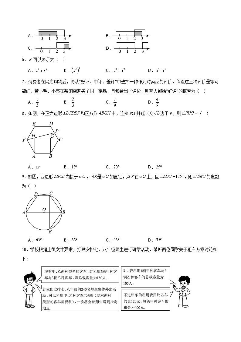 山东省临沂市兰陵县2025届九年级下学期中考一模数学试卷(含详解)第2页