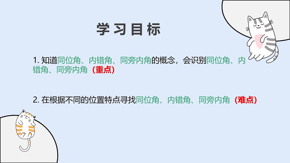 4.1.3 同位角、内错角、同旁内角（教学课件）——初中数学华东师大版（2024）七年级上册第2页