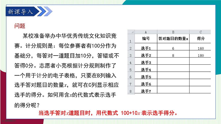 青岛版数学2024七年级上册  3.3代数式的值 PPT课件第4页