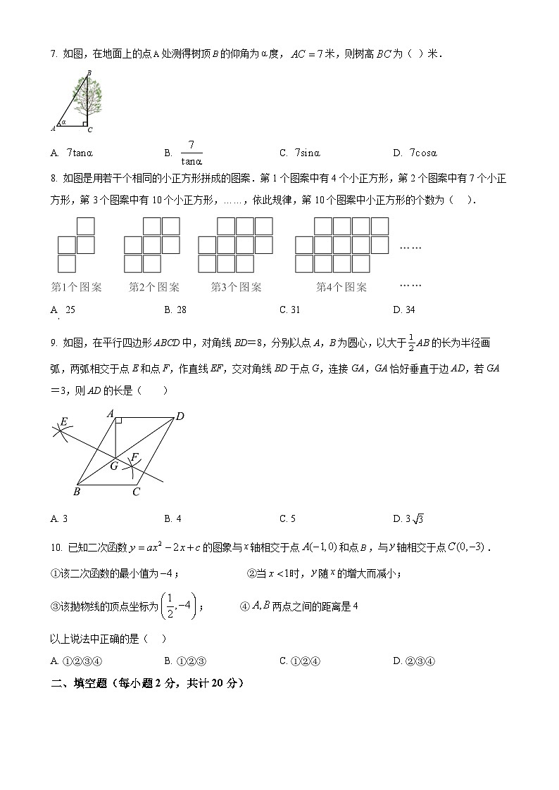 2025年黑龙江省哈尔滨市虹桥初级中学校九年级下学期中考三模数学试卷（中考模拟）第2页