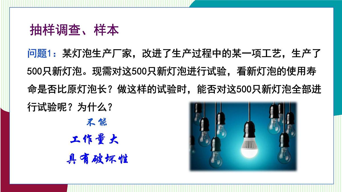 青岛版数学2024七年级下册 7.1 数据的收集（第1课时 普查与抽样调查） PPT课件第7页