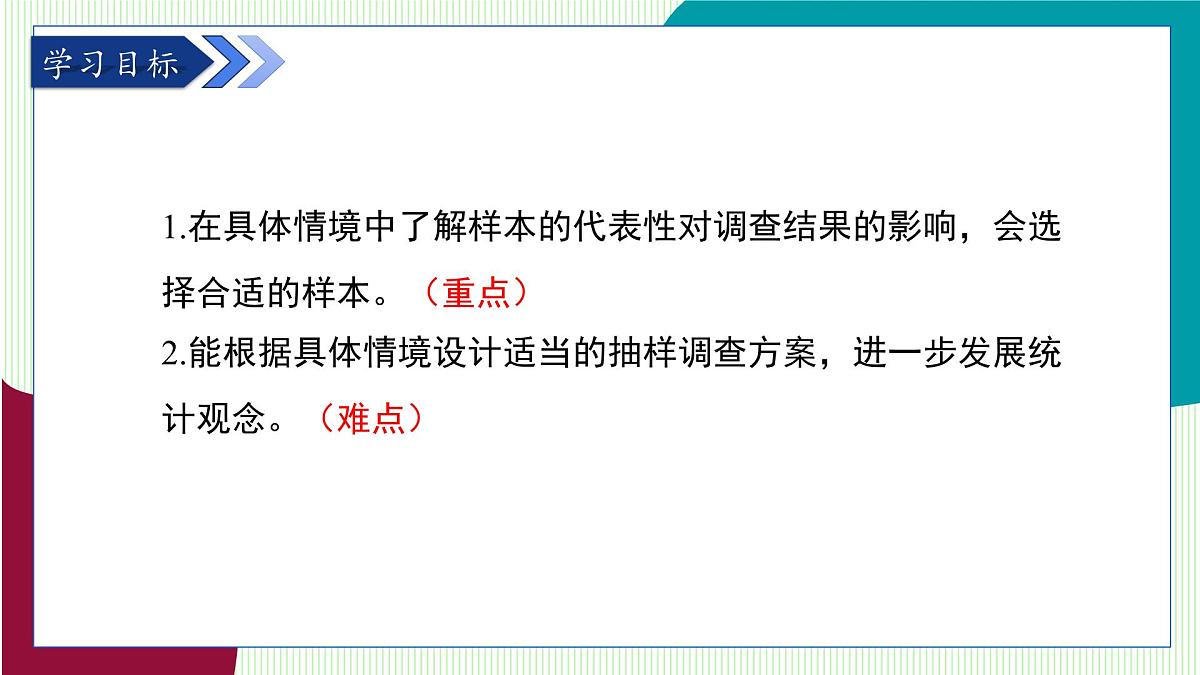 青岛版数学2024七年级下册   7.1  数据的收集（第2课时  样本的代表性） PPT课件第3页