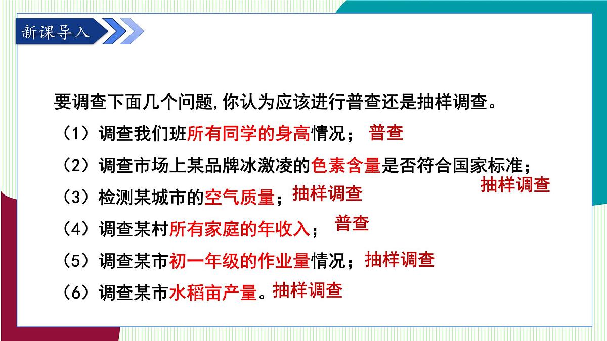 青岛版数学2024七年级下册   7.1  数据的收集（第2课时  样本的代表性） PPT课件第4页