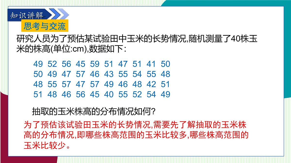 青岛版数学2024七年级下册 7.3 数据的描述（第3课时 频数直方图） PPT课件第4页