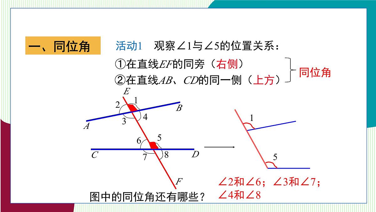 青岛版数学2024七年级下册 8.2 平行线及其判定（第2课时 平行线基本事实Ⅱ） PPT课件第7页