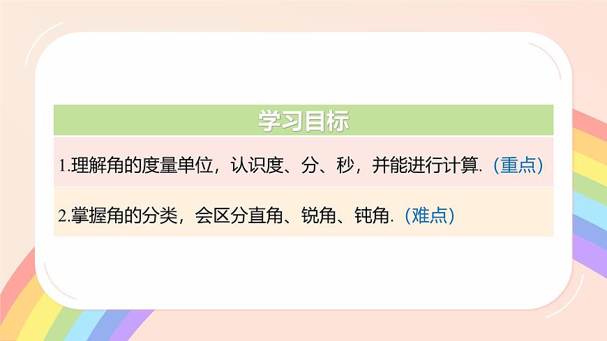 初中数学湘教版（2024）七年级上册 4.3.2 角的度量与计算（1.角的度量与计算）（教学课件）第2页