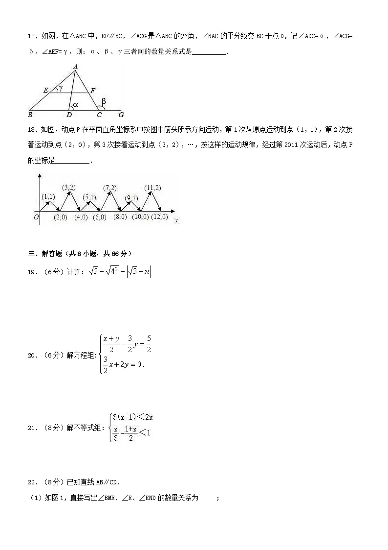 人教版七年级数学下册期末考试测试卷（含答案）第3页