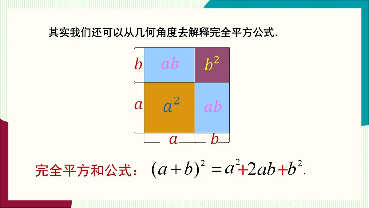 湘教版数学2024七年级下册 1.2.2 完全平方公式（第1课时 完全平方公式） PPT课件第8页