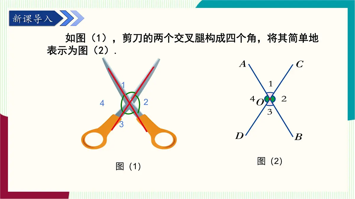 湘教版数学2024七年级下册 4.1.2相交直线所成的角 PPT课件第4页