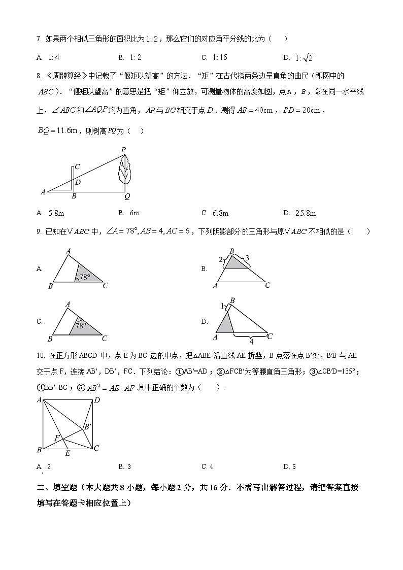 江苏省苏州市立达中学校2024-2025学年下学期八年级数学5月月考试题第2页