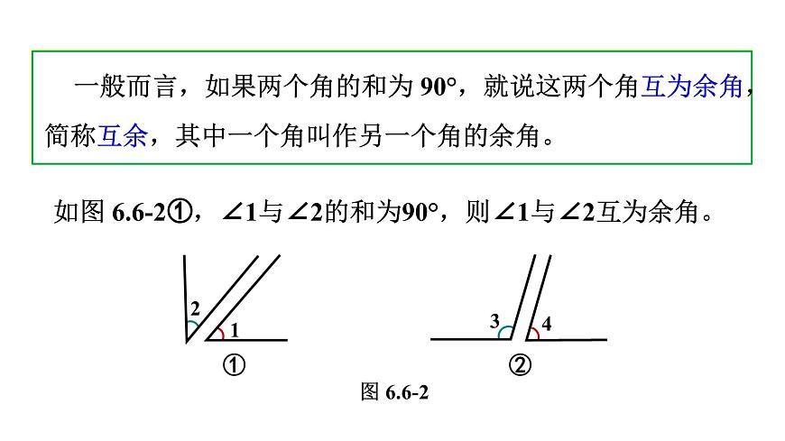 青岛版（2024）七年级数学上册 6.6 余角和补角 （课件）第6页