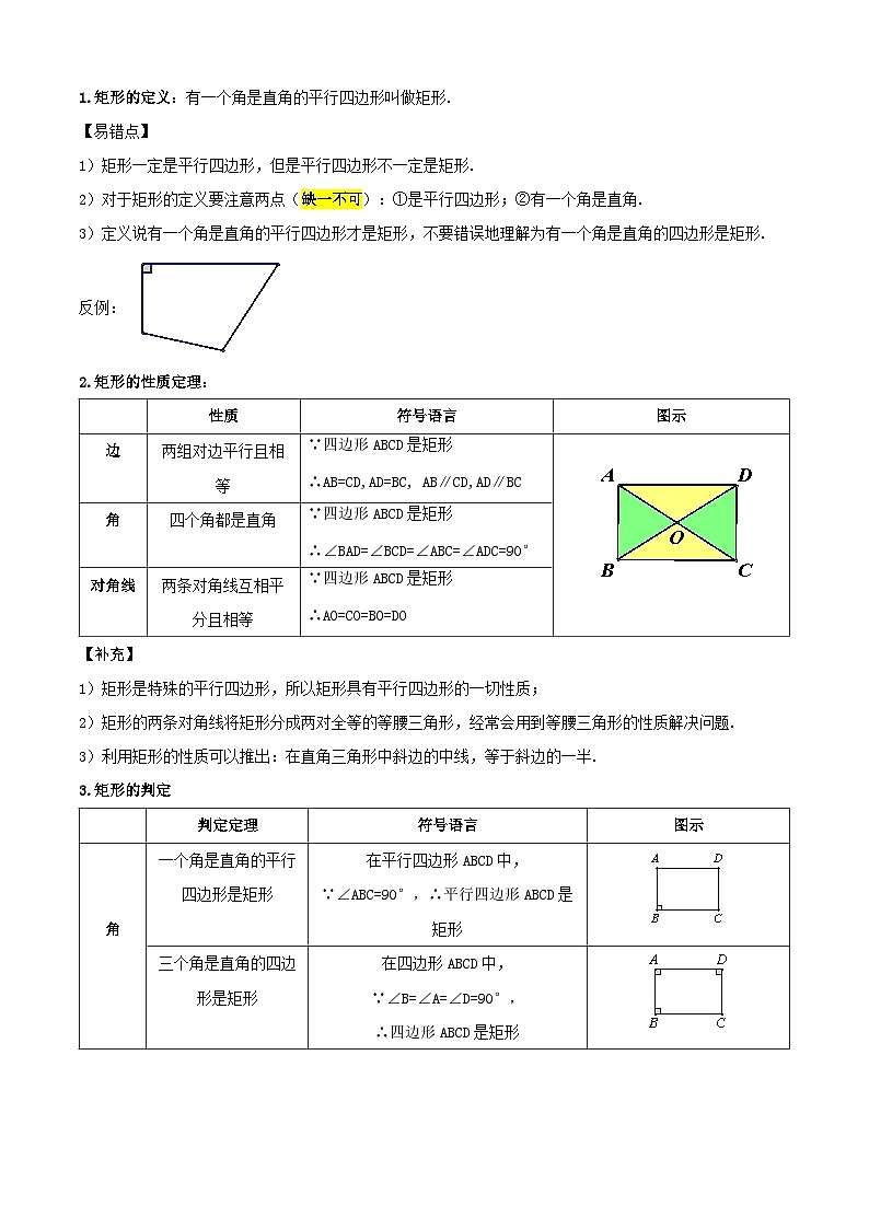 浙教版2025年八年级数学下学期期末总复习（知识梳理）专题05特殊的平行四边形(考点清单，3考点16题型)(学生版)第2页