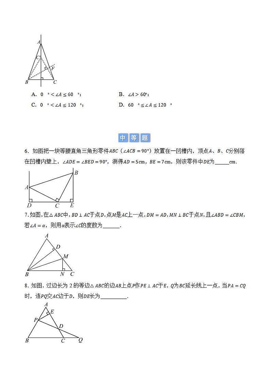 等腰（边）三角形的判定性质综合（原卷版）第2页