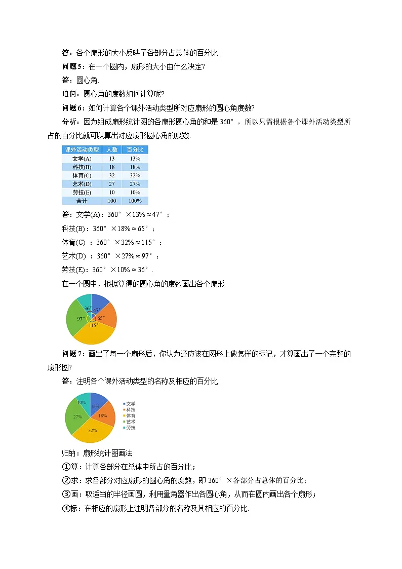 《12.2.1 扇形图、条形图和折线图 第1课时》教案 数学人教版（2024）七年级下册第3页
