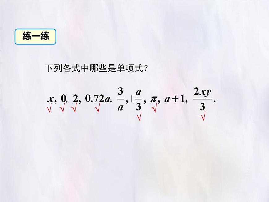 华师大版数学（2024）七年级上册 2.3.1 单项式 课件第6页