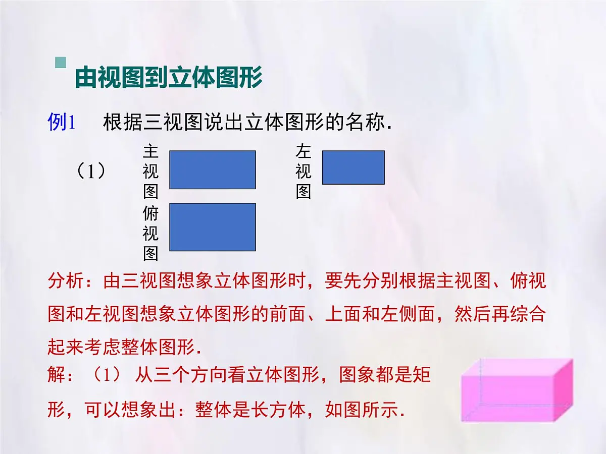 华师大版数学（2024）七年级上册 3.2.2 由视图到立体图形 课件第4页