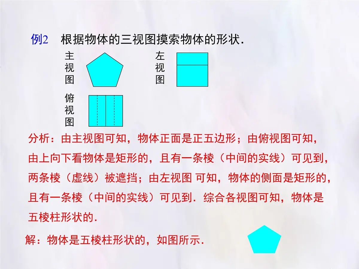 华师大版数学（2024）七年级上册 3.2.2 由视图到立体图形 课件第6页