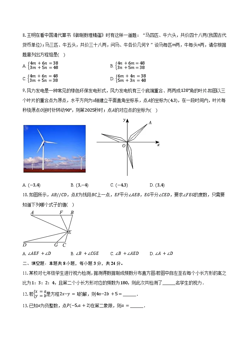 2024-2025学年人教版数学七年级下册期末复习押题预测卷（解析版）第2页