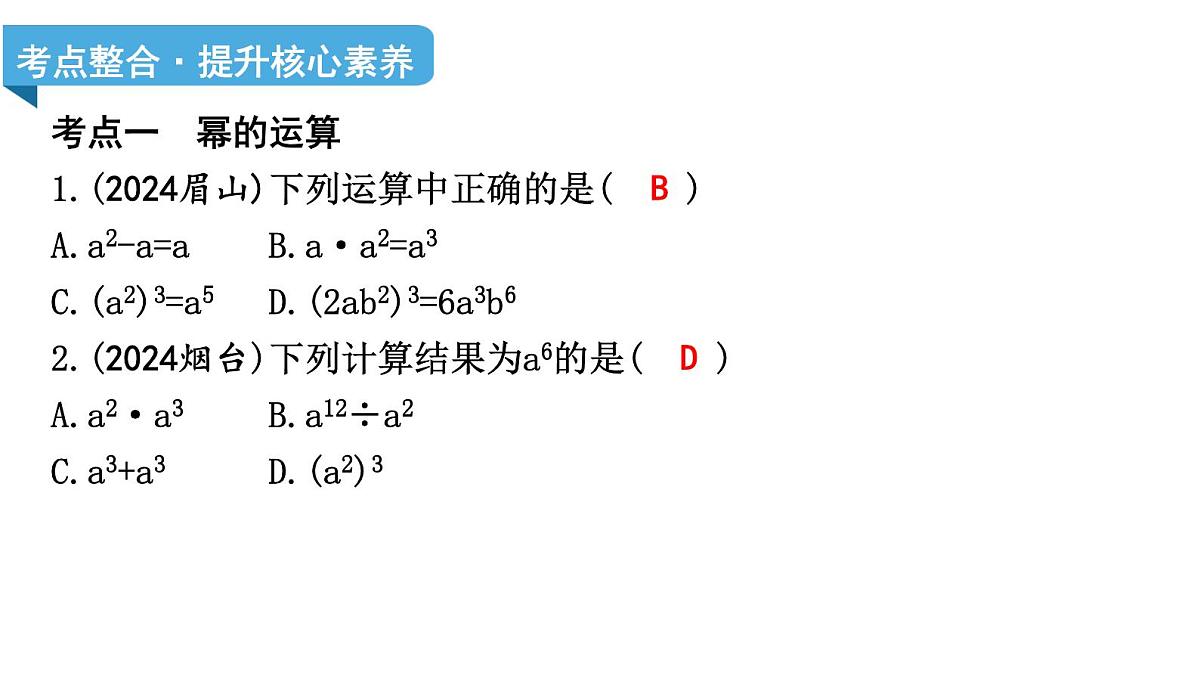 北师大版七下数学-第一章 整式的乘除-章末考点复习【课件】第5页