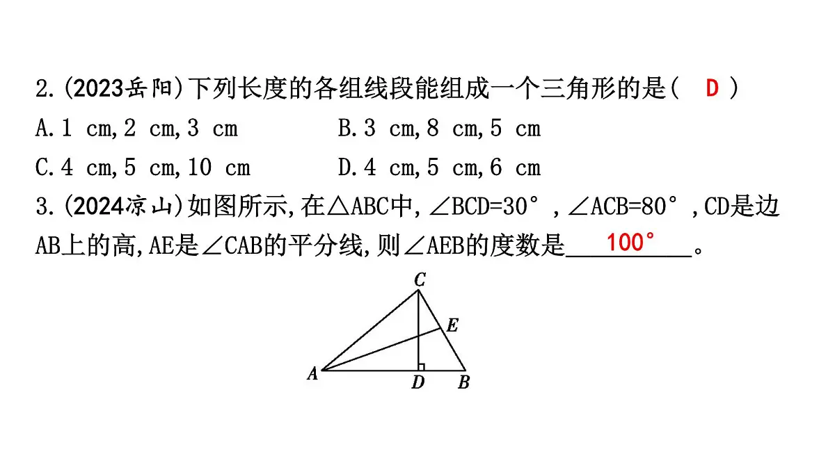 北师大版七下数学-第四章 三角形-章末考点复习【课件】第6页