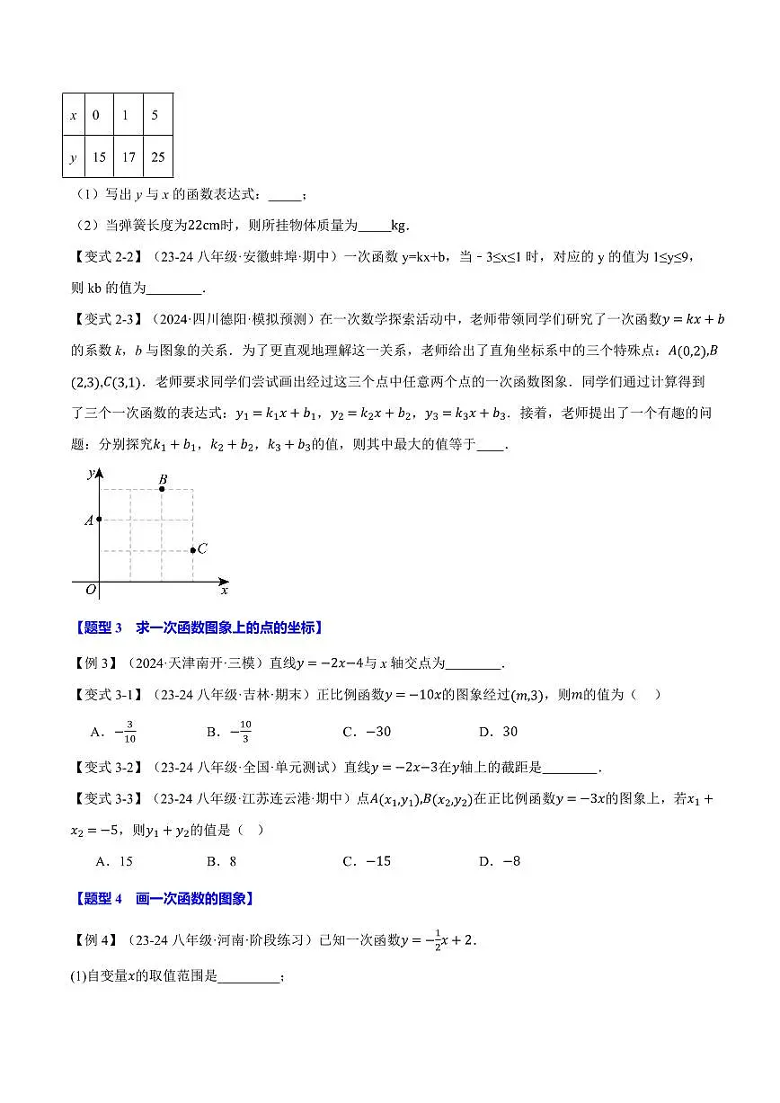 专题17.3 一次函数的图象(十大题型)(原卷版)第3页