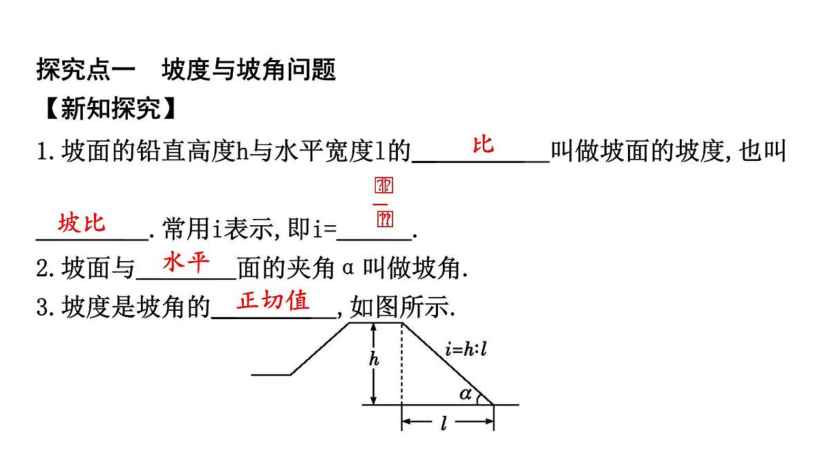 北师大版九下数学1.5.3 坡度与坡角问题【课件】第2页
