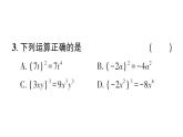 初中數(shù)學(xué)新華東師大版八年級上冊11.1.3 積的乘方作業(yè)課件（2025秋）含答案