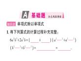 初中數(shù)學新華東師大版八年級上冊11.4.1 單項式除以單項式作業(yè)課件（2025秋）含答案