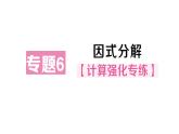初中數(shù)學(xué)新華東師大版八年級上冊11.5專題6 因式分解作業(yè)課件（2025秋）含答案