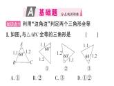 初中數(shù)學(xué)新華東師大版八年級上冊12.2.2 邊角邊作業(yè)課件（2025秋）含答案