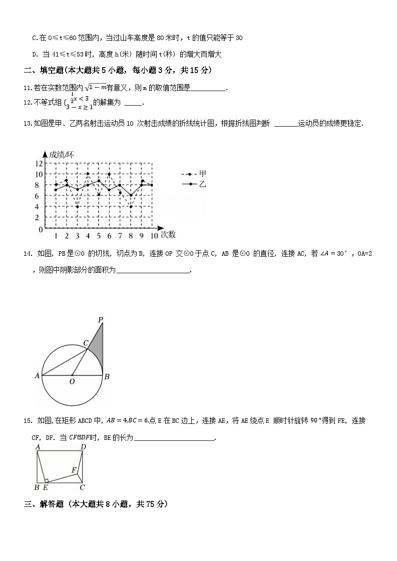 2025年河南省平顶山市鲁山县四校联考中考三模数学试题（中考模拟）第3页