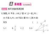 初中數(shù)學新華東師大版八年級上冊12.4.3 角平分線作業(yè)課件（2025秋）含答案