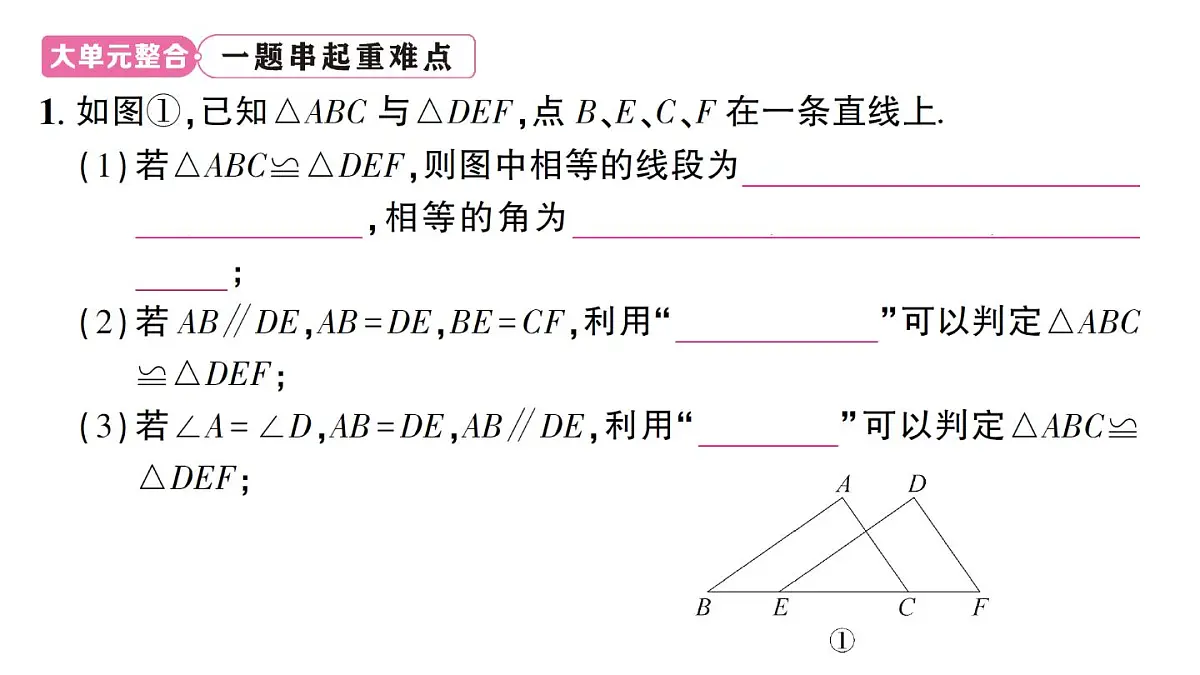 初中数学新华东师大版八年级上册第12章 章末复习作业课件（2025秋）第2页