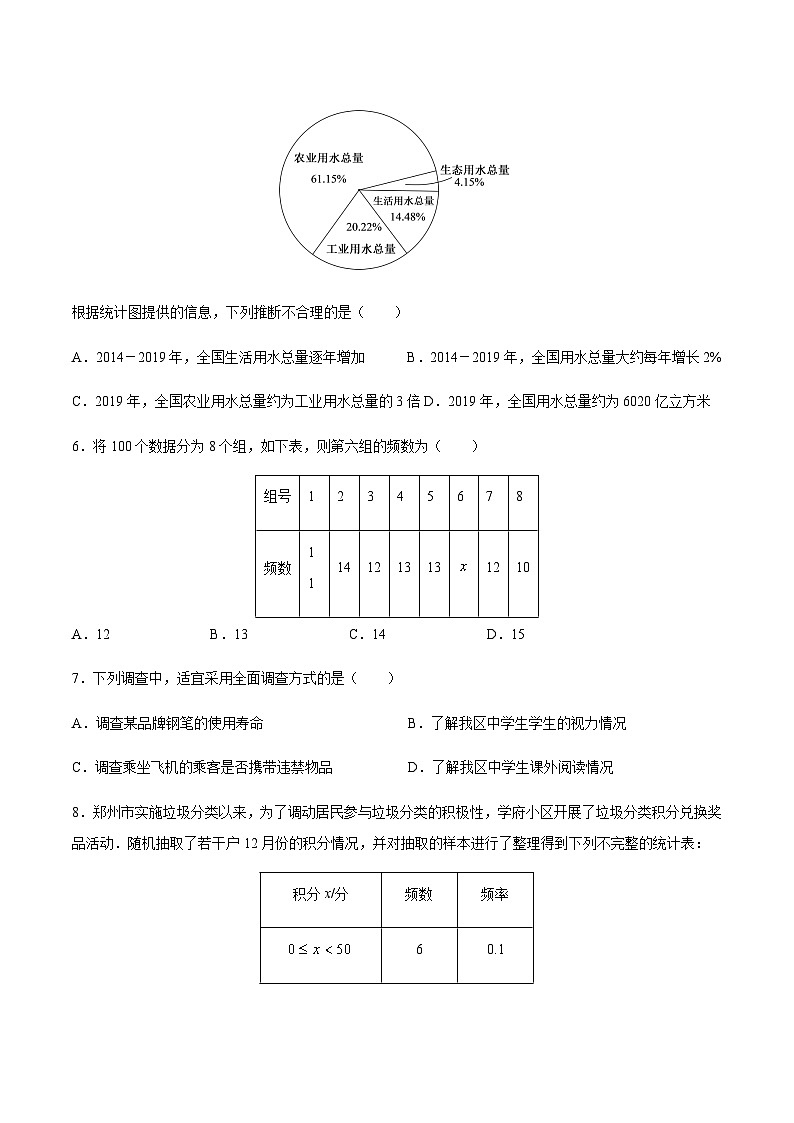 苏科版2025年新九年级数学暑假衔接讲义（巩固复习）考点01数据的收集、整理、描述(原卷版)第3页