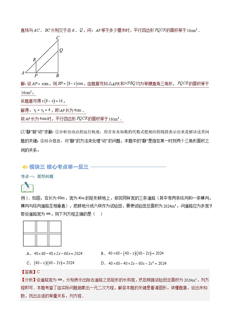 苏科版2025年新九年级数学暑假衔接讲义第2部分-预习篇-第06讲用一元二次方程解决问题（二）（教师版）第3页