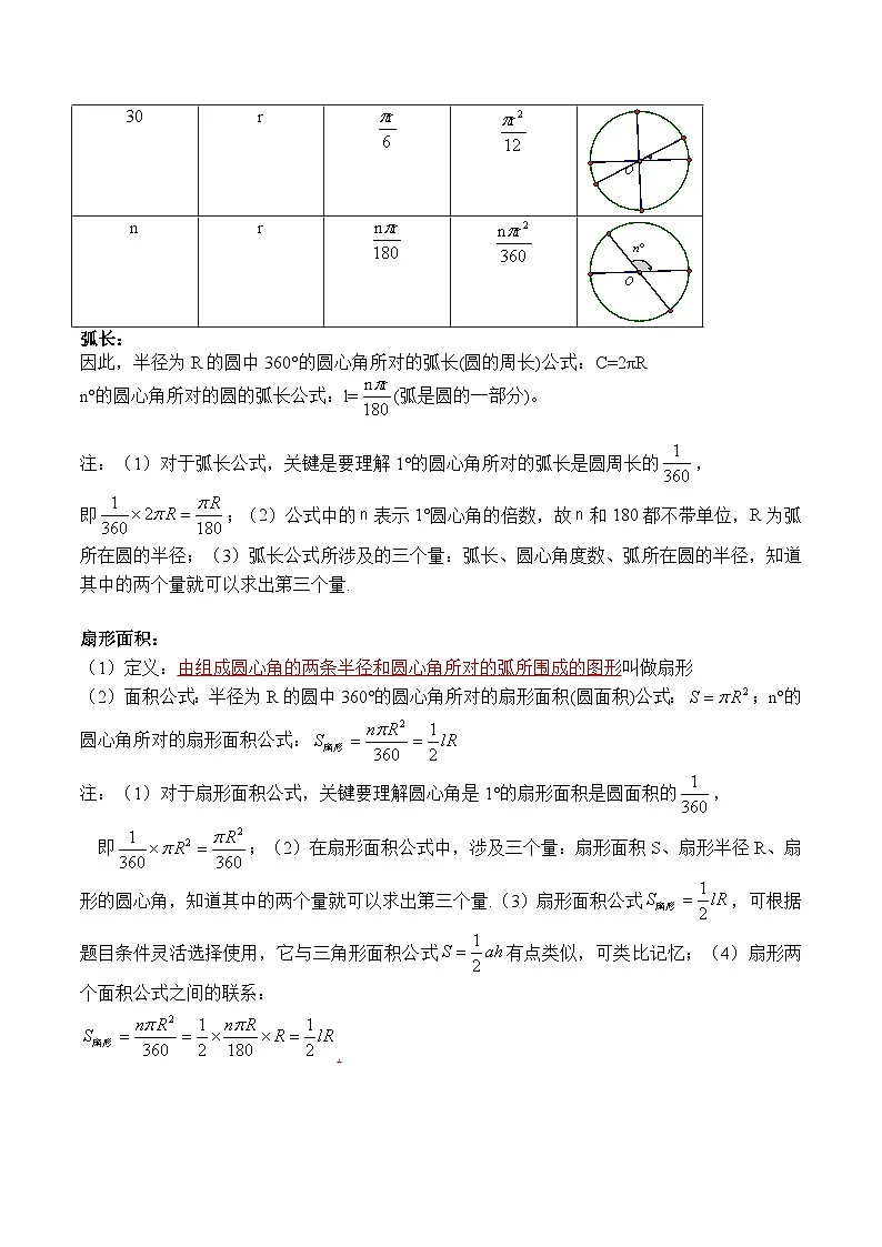 苏科版2025年新九年级数学暑假衔接讲义第2部分-预习篇-第13讲弧长及扇形的面积（教师版）第2页
