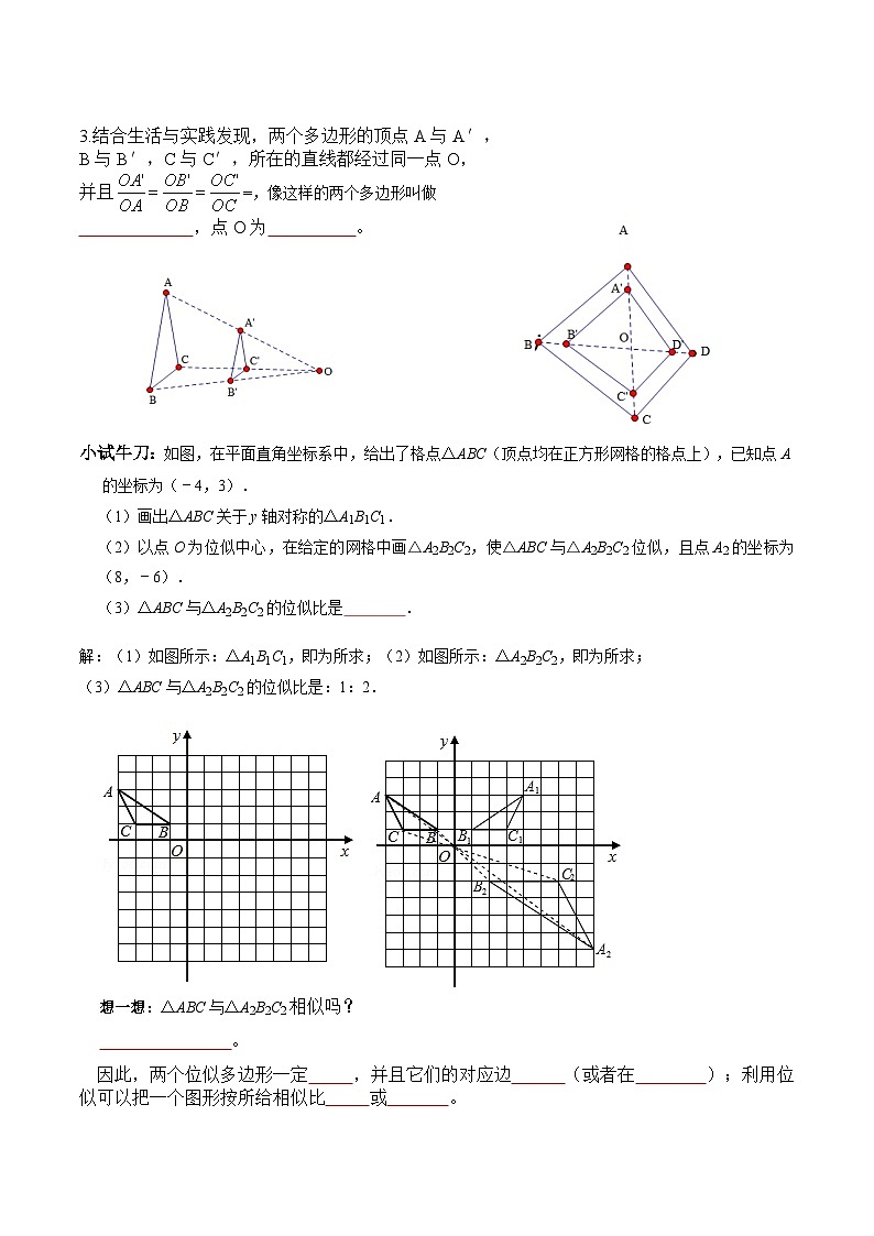 苏科版2025年新九年级数学暑假衔接讲义第2部分-预习篇-第19讲图形的位似与用相似三角形解决问题（学生版）第2页